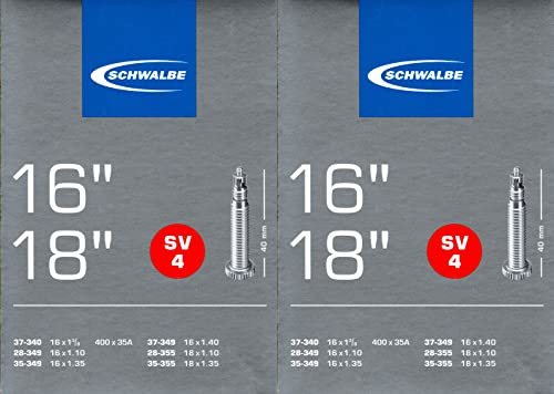 2X Schwalbe SV 4 Schlauch 16 Zoll 18 Zoll 16x1.10-1.40 18x1.10-1.35