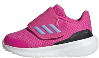 adidas RunFalcon 3.0 Hook-And-Loop Shoes, Scarpe da Corsa Unisex-Bambini, Lucid Fuchsia/Blue Dawn/Core Black, 27 EU