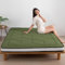 Maxyoyo, Futon, Bodenmatratze für Erwachsene, Campingmatratze, stereoskopisch, japanisches geometrisches Modell (grün, Kingsize)