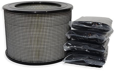 PUREBURG High-efficiency Replacement HEPA Filter Kit Compatible with Filter Queen Defender Air Purifier 4000 7500 360, High-efficiency HEPA + 4 Charcoal Pre-Filter Wraps