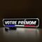Plaque lumineuse prenom blanc camion STICK OLIVIER® - Tableau LED plaque routier personnalisé pour un design unique avec prénom, message, surnom[Enseigne lumineuse personnalisable]