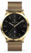 Lilienthal Berlin Herrenuhr Huxley in Gold/Schwarz – Armbanduhr am goldenen Mesh-Armband – aus 316L Chirurgenstahl mit einem Quarzuhrwerk & saphirgehärtetem Mineralglas – 40 mm
