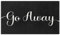 Arttown Go Away Door Mat, 17 x 30 Inch Funny Black Welcome Doormat Decorative Home Floor Mat, Non Slip Rubber Back and Strong Water Absorption for Outdoor Indoor Entrance Decor