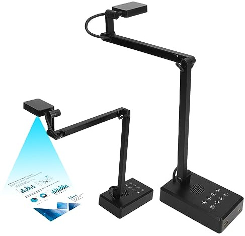 Caméra de Documents USB,Webcam de Documents 4K Ultra HD 16MP avec Angle Réglable,Mise au Point Automatique/Manuelle, Réglage de la luminosité pour L'apprentissage à Distance,