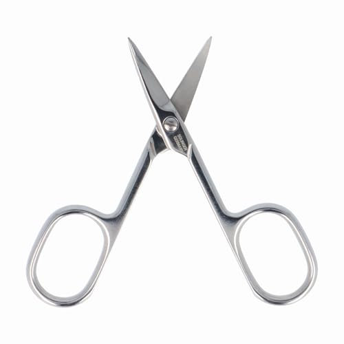PARSA Beauty Nagelschere Schere mit gebogenen Schneidkanten Edelstahl ergonomischer Griff präzises Schneiden Maniküre Pediküre