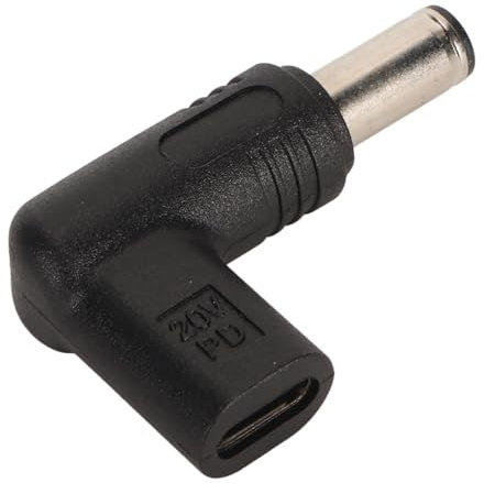 Topiky Typ C Buchse Eingang auf DC 6,0 Mm X 3,7 Mm Stromladeadapter, 90 Grad Abgewinkelter USB C auf DC Adapter, 100 W PD Schnellladung