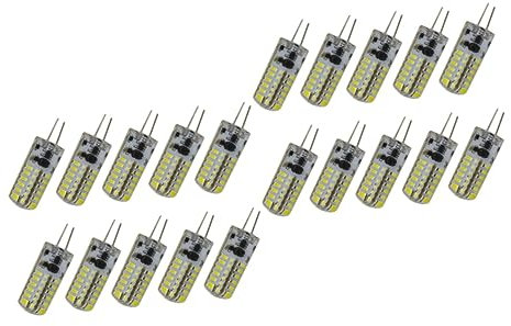 jojofuny 2 Juegos de Bombillas Led G4 de 12 V 3 5 w Luz Blanca 170 Lúmenes Haz de 360 grados Resistentes Fáciles de Reemplazar 10 Unidades