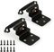 NQEUEPN 2 Pack Black Metal Cabinet Hinges, 3/8 Inch Overlay, Inset, Self Closing, Concealed, Kitchen Cupboard, Furniture, Bathroom Hardware with Mounting Screws & Door Bumper