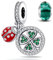 HappyStar colgante de plata 925 abalorios para pulseras,Colgante Abalorios Charms Bead compatible con Pandora y europeos pulseras y collares （Con perlas de aislamiento）