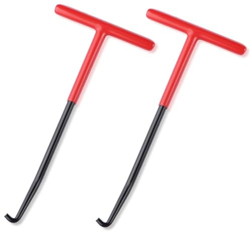 LEEQBCR 2 Pcs T-Hook Spring Puller,Exhaust Spring Hook,Motorcycle Spring Puller,Steel Spring Hook,Spring Puller Trampoline Tool for Scooter Motorcycle Moped