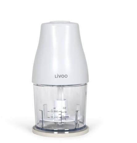 Livoo – Hachoir 300ml DOP244N – 400W, 1 vitesse, fonction turbo, base 2 en 1