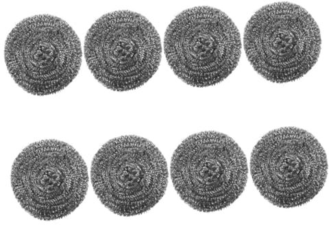 PRETYZOOM 8pcs Stainless Steel Wire Ball Scrubbers for Dish Cleaning and Pan Washing Steel Brush Cleaning Tool