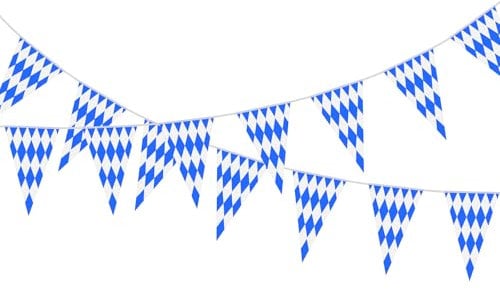 NEBURORA 10m Oktoberfest Deko Wimpel Bayrische Deko Oktoberfest Bayrische Wimpelk Dekoration für Oktoberfest Party