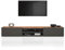 WHOUS Mobile Porta TV GARDA per Soggiorno con 2 Ante a Ribalta e 1 Ripiano Centrale, Mobile Tv per Salotto in Legno, 210x35x30 cm, Antracite Opaco e Rovere