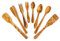 Justa la Fusta | Juego De 8 Utensilios De Madera De Olivo | Fabricado A Mano En España | Sin Agentes Químicos Ni Barniz | Paletas Cocina, Espátula Cocina, Cucharas De Madera | Perfectos Para Sartenes