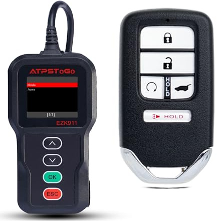 ATPSTOGO DIY Smart Key Fob Replacement Compatible with Honda CRV 2017-2022, Civic 2018-2021 Keyless Entry Remote Replaces FCC ID: KR5V2X (V44) 5 Button
