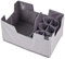 keeeper neo Faltbares Einkaufs-Organizer Set XL, 39 l, Mit Flaschenhalter und Trennwand, Passend für Klappbox ben, Aus recycelten PET-Flaschen, 47 x 31,5 x 26,5 cm, Graphite