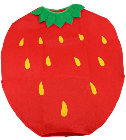 Nicear Disfraz De Fresa Para Adultos, Divertido Disfraz De Fruta Con Tocado, Tela No Tejida, Para Halloween.