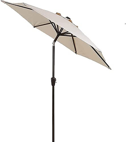 HUIBBGO Parasol de Jardin inclinable, Parasol de terrasse avec manivelle, imperméable et Anti-UV, Pare-Soleil, Plage, extérieur