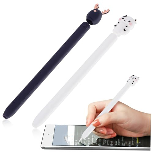 STOBOK 2stücke Stylus-schutzhülle Aus Silikon Stylus-Halter Mit Cartoon-Tier-Design Kompatibel Mit Stylus Generation Schützt Vor Kratzern Und Schmutz Für Reise Und Bürogebrauch