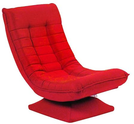 Swivel Floor Gaming Chair, Folding Swing Chair 360-Degree Rotatable With Adjustable Comfortable Backrest, 5-Fold Lazy Sofa recliner For Home & Living Room (Red)