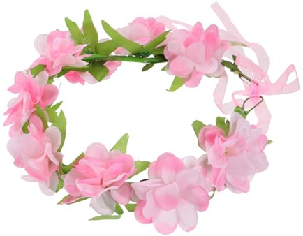 PACKOVE Blumen Stirnband aus Kunstmaterial Girlandenstirnband für Strand Party Festival Fotoshooting Blumen Kranz Stirnband Blumenkopfschmuck