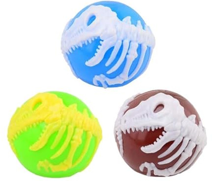 JohnToy leuchtender Dino Springball 8cm Spielzeug Ball