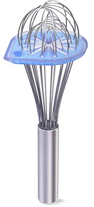 WHISK WIPER - Whisk Cleaner - Multipurpose Kitchen Tool, Stainless Steel, 11, Glass Blue