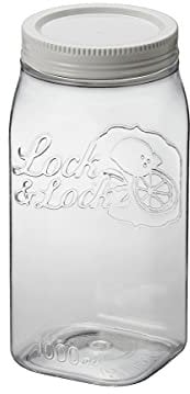 Lock & Lock 1 Litre Door Pocket Canister, 8.5 x 8.5 x 18.5 cm