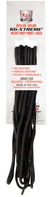 Kg's XTREME Strapazierfähige Schnürsenkel aus 100% Kevlar und Nylon, praktisch unzerstörbare Schnürsenkel, Schwarz, 54 Inches