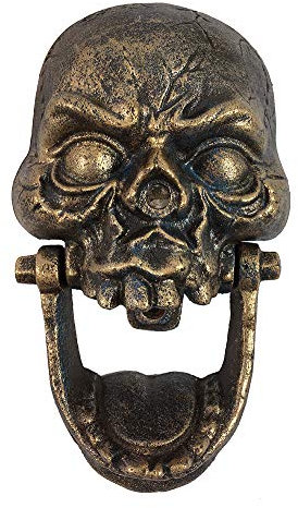 zeitzone Türklopfer Totenkopf Gothik Gusseisen Schädel Antik-Stil Skull Halloween