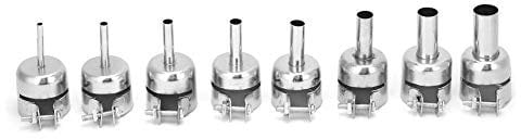 Hot Air Gun Nozzle, 8 Pcs 3~12mm Heat Gun Nozzle Made of Stainless Steel for Hot Air Gun:850 850A 852 852D 852D + 950 and Air Pump Type Hot Air Welding Table