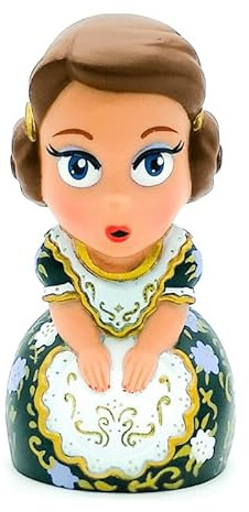 Folk Artesanía Puppe Sparschwein Ninot Fallera Valenciana Valencia Spanien 17cm Kollektion Fallas España (grünes Kleid)