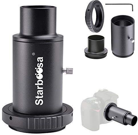 Starboosa 1.25-inch T Adapter and T2 T Ring Adapter - for Canon SLR Cameras Connected to Telescopes - for Prime-Focus Or Eyepiece-Projection Photography