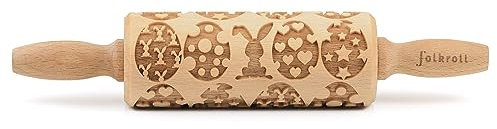 Folkroll 3D-Motiv-Teigrolle 23 cm Happy Easter