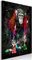 decomonkey Bilder Tiere Abstrakt 80x120 cm 1 Teilig Leinwandbilder Bild auf Leinwand Vlies Wandbild Kunstdruck Wanddeko Wand Wohnzimmer Wanddekoration Deko Affe schwarz bunt