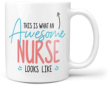 This is What an Awesome Nurse Looks Like Gift Present Christmas Birthday 10oz Ceramic Mug