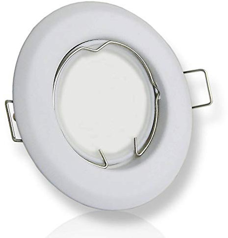 LED Einbaustrahler weiß rund 5 Watt neutralweiß 12V - MR16 Einbauleuchten Ø 55-60mm Bohrloch - Einbau-Spot Decken-Strahler Deckeneinbaustrahler Deckenspot Deckeneinbauleuchte