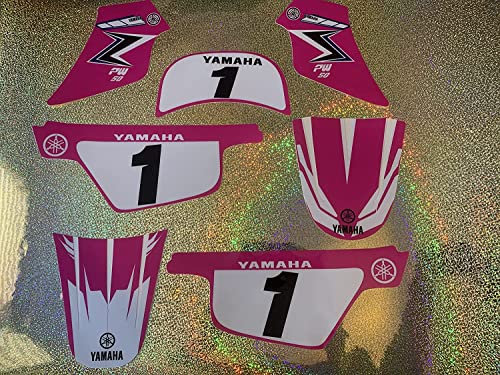Kit déco autocollant fille ROSE pour moto cross PW50 PW 50 pw50 pw 50 Piwi 50PW 50pw piwi peewee Qualité Standard + 2 stickers MXSPIRIT offert