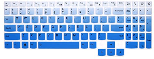 WYGCH Silicone Keyboard Cover for Lenovo Legion 5 Series 5i 5p 5pi 15.6 and 17.3 Inch Gaming Laptop - Keyboard Skin Protector - Gradient Light Blue