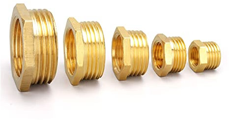 Gartenschlauch-Adapter aus Messing, BSP-Reduzierstück, Sechskant, Buchse, männlich auf weiblich, für Kraftstoff, Wasser, Gasöl, 1/8 Zoll, 1/4 Zoll, 3/8 Zoll, 1/2 Zoll, 3/4 Zoll, 1 Zoll (Farbe: 03-06)