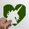 Wilde Fähigkeit Horn Supernatural Tiere Heart Vinyl Sticker Gepäckaufbewahrung Graffiti Decal