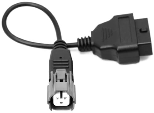 GOLITON OBD2 OBDII Motorrad-Diagnosekabel-Adapter 16-polig auf 3-polig, kompatibel mit Yamaha Jetboot Mercury Marine-Diagnosekabel