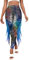 FEOYA Damen Leggings Hohe Taille Push Up Meerjungfrau Fischschuppen Bedruckte Glänzend Hüfthose Slim Fit Booty Tights für Sport Yoga Fitness Gym Workout B L