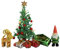LUNDBY Dolls House Christmas Tree with Lights, Santa Claus, 7-piece Doll House Accessories with 4 Xmas Gifts, Goat, Mini LED Lights,11cm Mini Dolls Festive Decorations, Dollhouse Furniture Set Age 4+