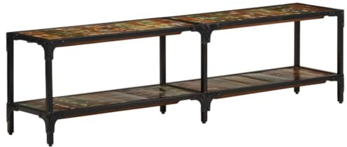 vidaXL TV Schrank Lowboard TV Möbel Tisch Board Sideboard Fernsehtisch Fernsehschrank HiFi-Schrank Wohnzimmer 150x30x41cm Altholz Massiv