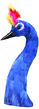 Duiaynke Feder Pfau Statue Ornament Pfau Kopf Modell Home TV Schrank Bücherregal Büro Deko