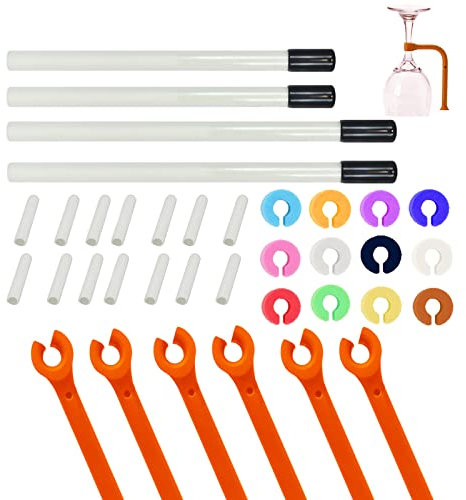 Zaky Dishwasher Wine Glass Protector Silicone Drink Markers Dishwasher Rack Tine Prong Repair End Cover Caps for Dishwasher Attachment Kitchen Gadget 42 pcs