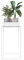 ML-Design Supporto per Piante Fiori 45 x 45 x 88 cm Quadrato in Metallo Bianco Robusto Resistente alle Intemperie Piedistallo Decorativo Design Moderno Fioriera da Terra Rialzata per Interni/Esterni