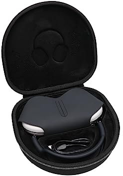 XANAD Schwarze Tragetasche für Apple AirPods Max 2/1, unterstützt Schlafmodus-Kopfhörer, Tavel Aufbewahrungstasche